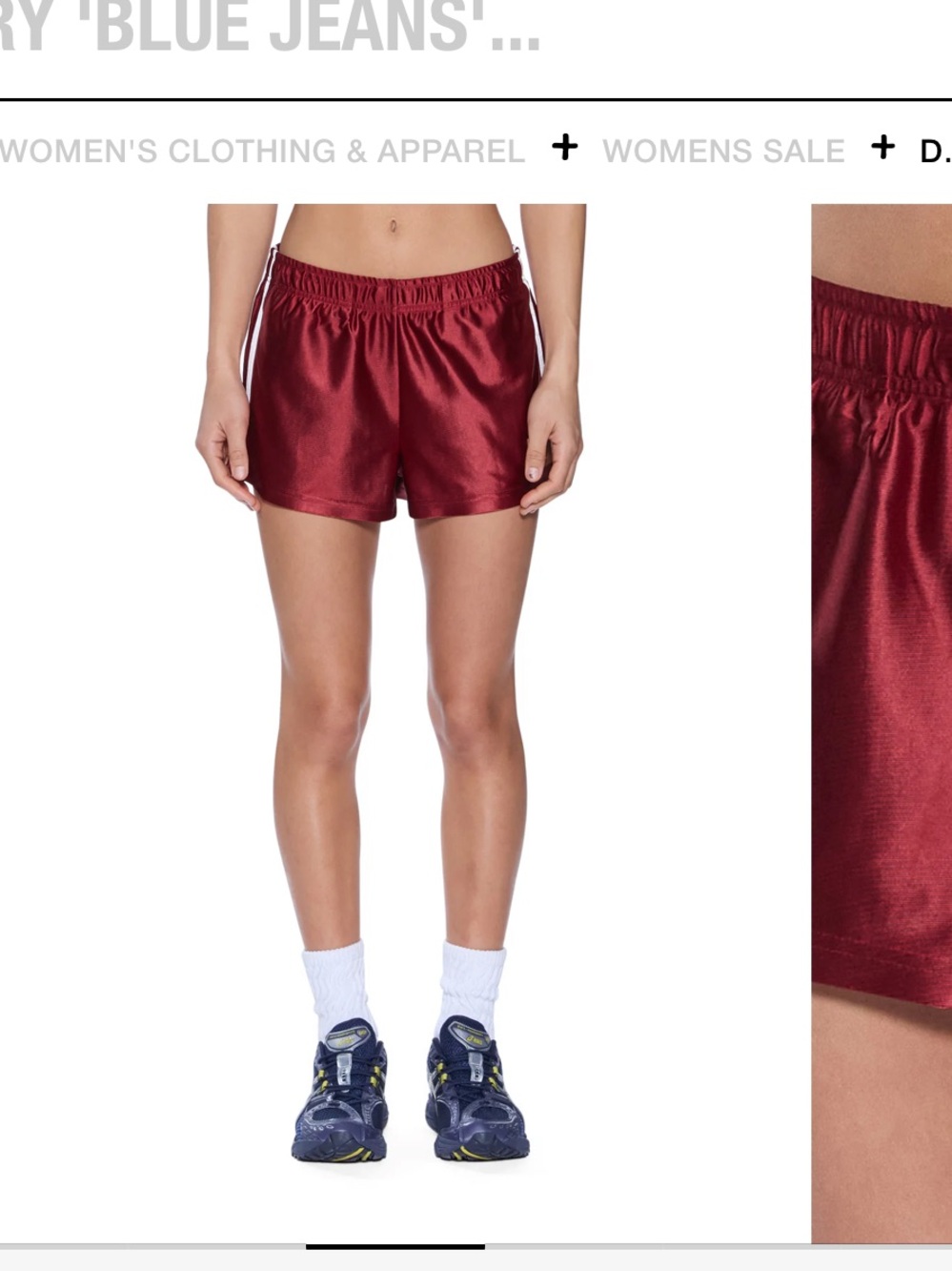Ksubi Satin Derby Shorts in Garnet